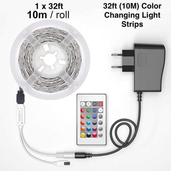 10m Colour Changing LED Light Strip (Remote Included)