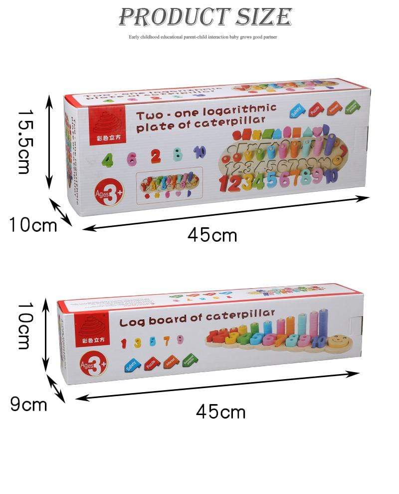 Wooden Educational Toy for Learning Shapes and Colours Count Game