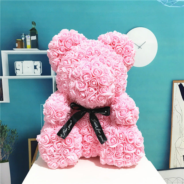 Artificial Flowers Rose Teddy Bear