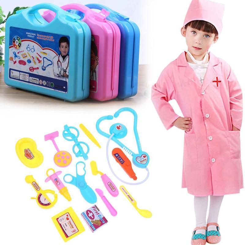 15pcs Children Pretend Set Portable Doctor Nurse Suitcase
