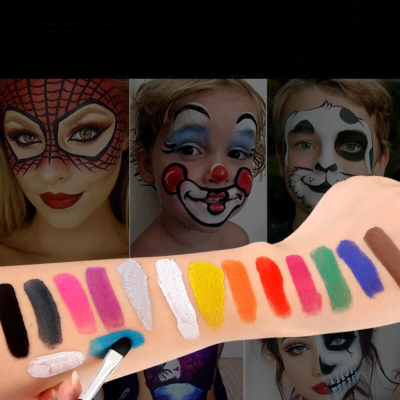 15 Colors Face Painting for Halloween Party 