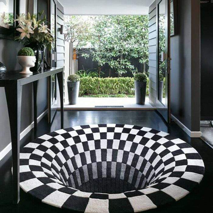 3D Vortex Pattern Illusion Rug