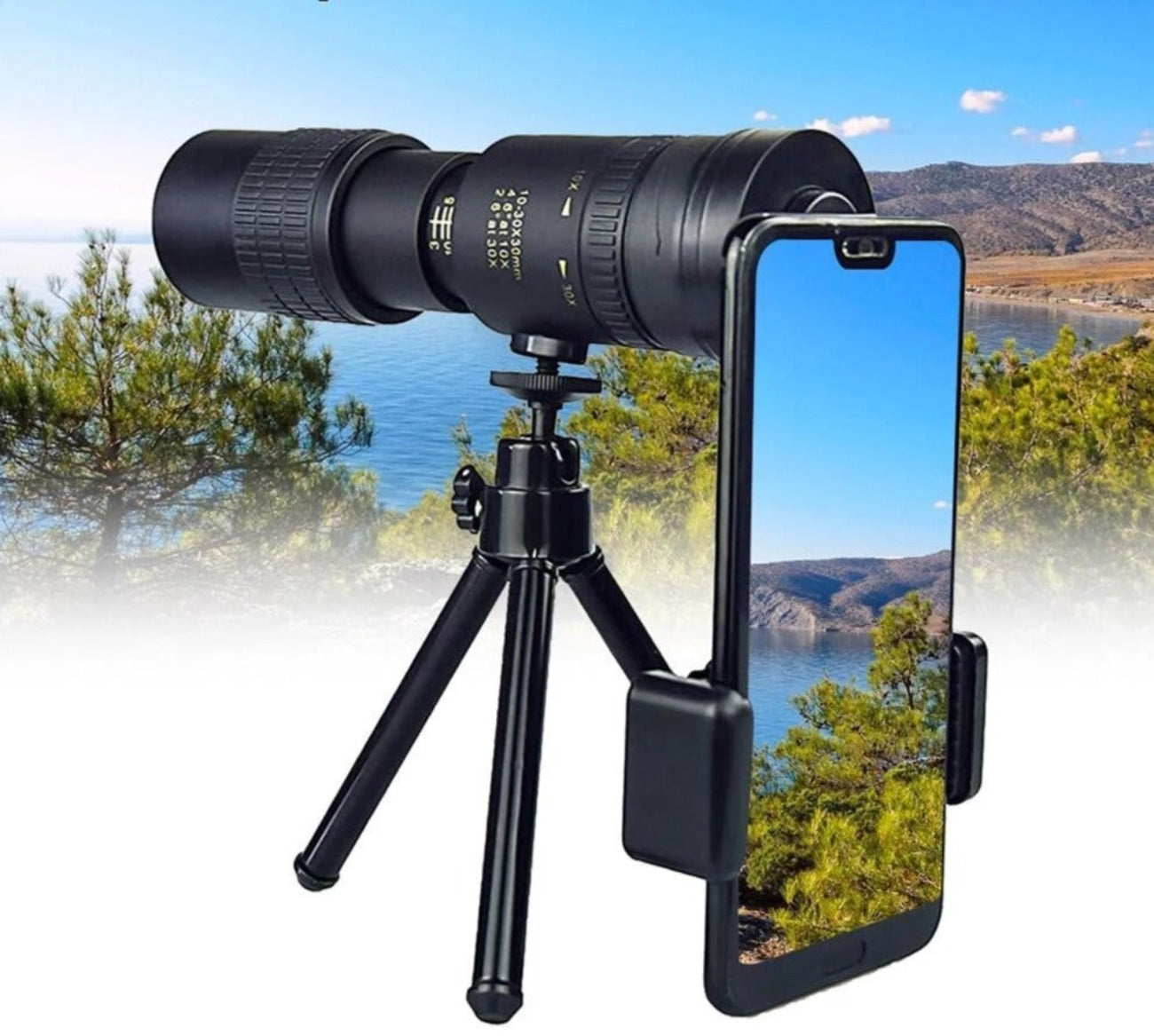 4K 10-300X40mm Super Telephoto Zoom Monocular Telescope HD Portable