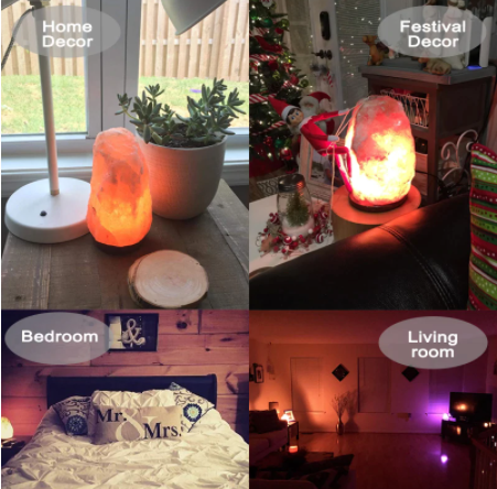 LED Light Lamp Natural Rock Air Purifier