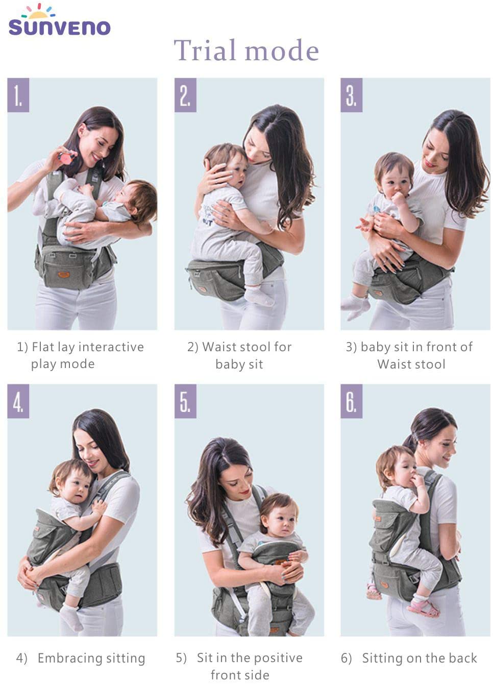 Baby Carrier Back Supported Design