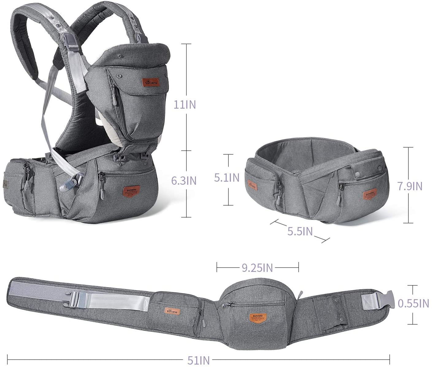 Baby Carrier Back Supported Design