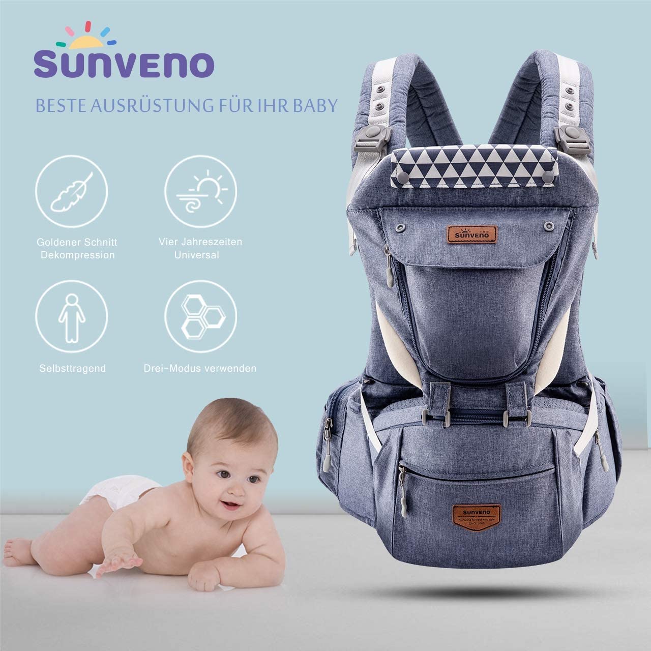 Baby Carrier Back Supported Design