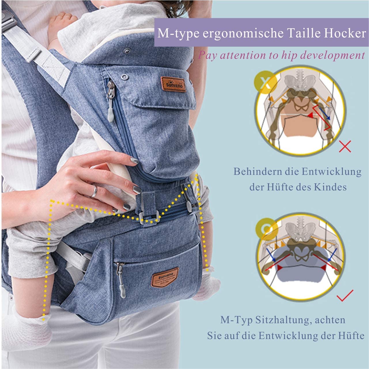 Baby Carrier Back Supported Design