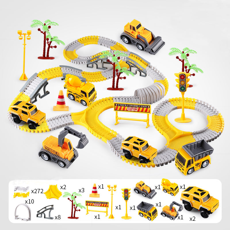 305 Piece Construction Car Track Playset | Building Toy Set