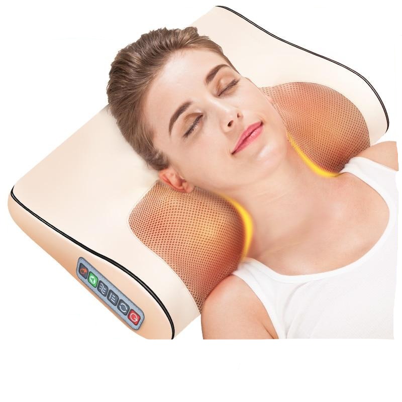 Infrared Heating Neck Shoulder Back Body Electric Massage Pillow Shiatsu Massager Device Cervical Healthy Massageador Relaxation