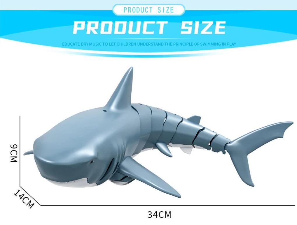 RC Simulation Shark Fish Boat 2.4G 1:18 Remote Control Boat Mini Radio Electronic Shark Fish Boat Toy