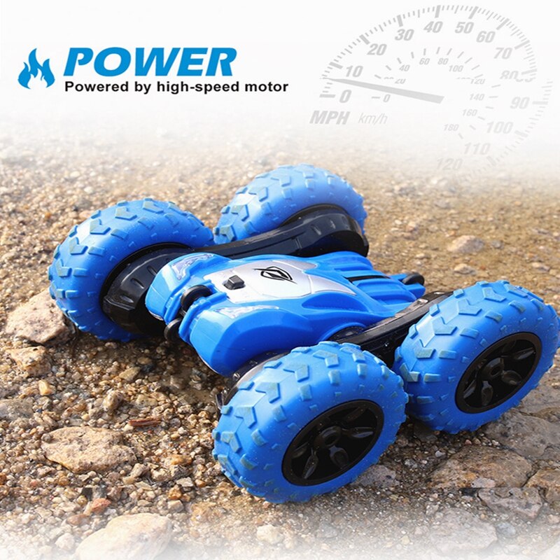 RC Stunt Car Drift Buggy Rock Crawler Roll Car Double-sided Flip Tank Mini Rollover Toy