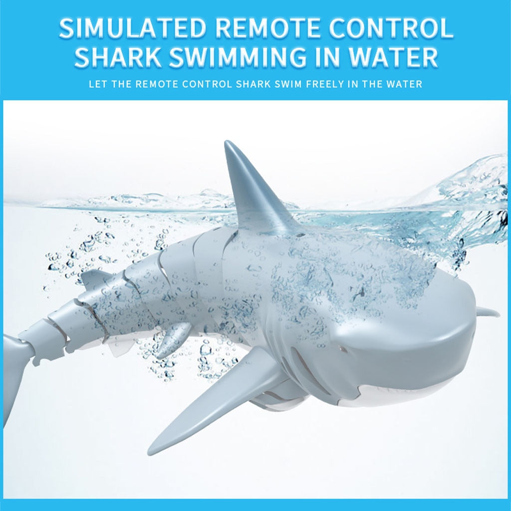 RC Simulation Shark Fish Boat 2.4G 1:18 Remote Control Boat Mini Radio Electronic Shark Fish Boat Toy