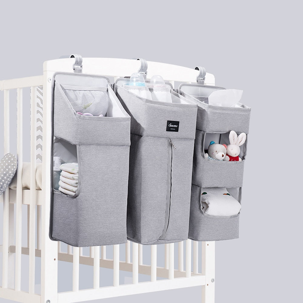 Crib Organizer for Baby Crib Hanging Storage Bag Baby Clothing Caddy Organizer 