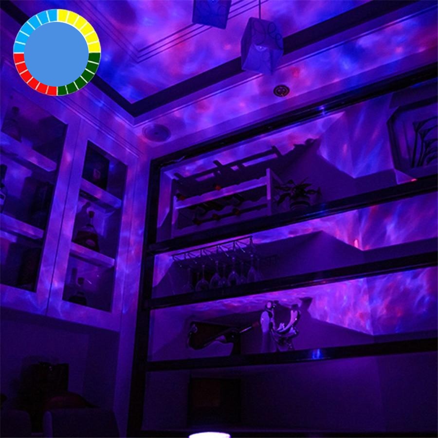 Coversage Ocean Wave Projector LED Night Light With USB Remote Control TF Cards Music Player Speaker Aurora Dropship Projection