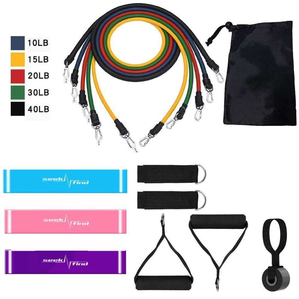 11 Piece Resistance Bands Set