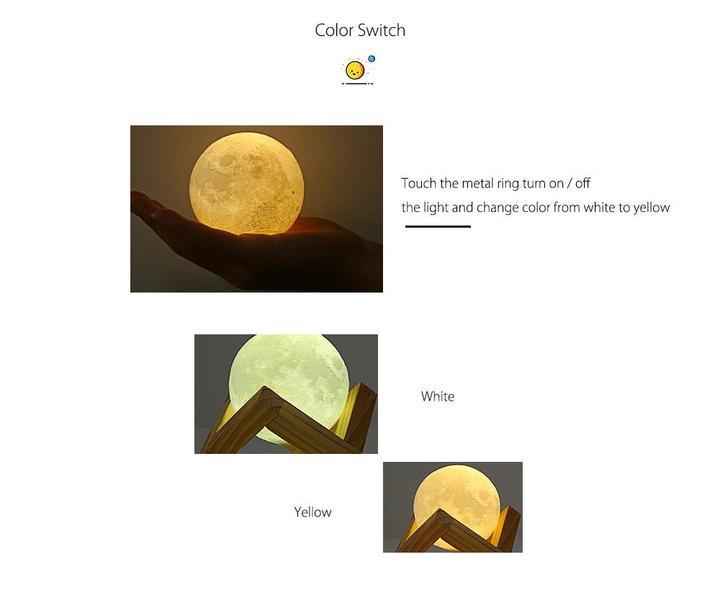 3D Mystical Moon Lamp Quirky Home Lamp