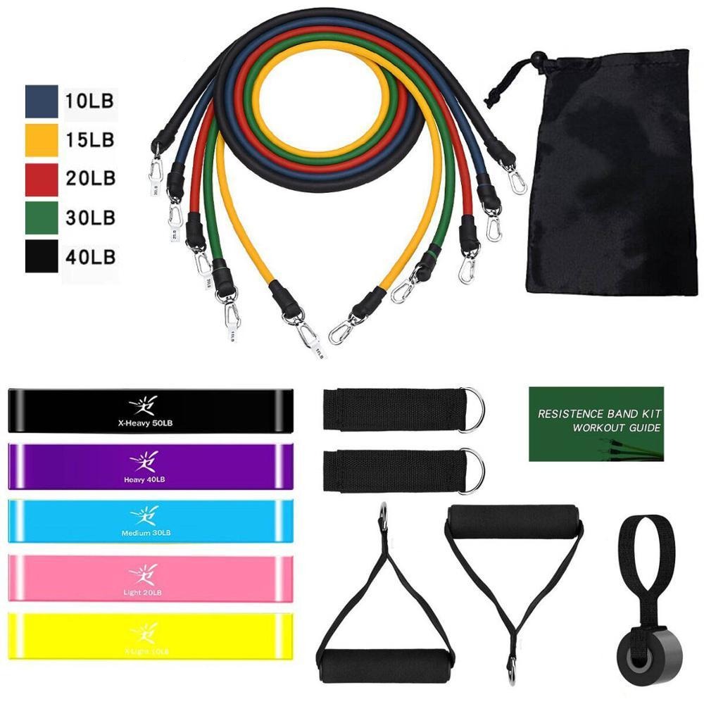 11 Piece Resistance Bands Set