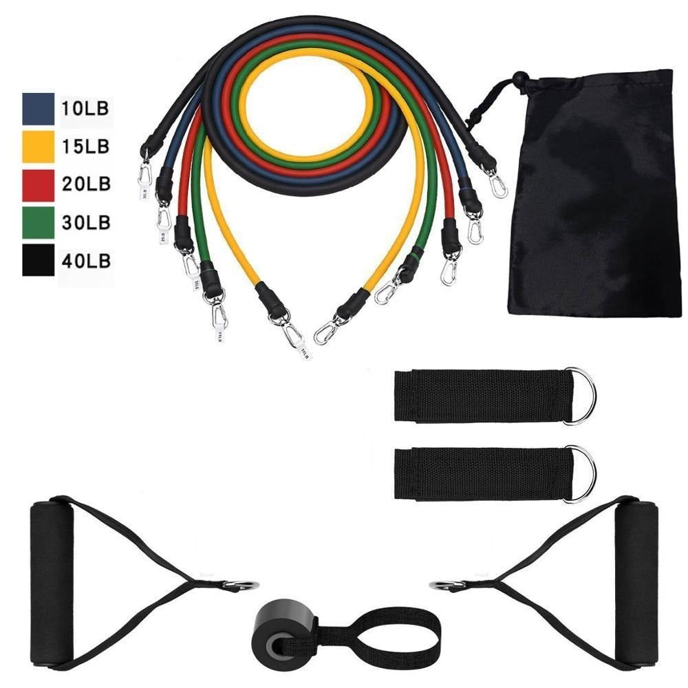 11 Piece Resistance Bands Set