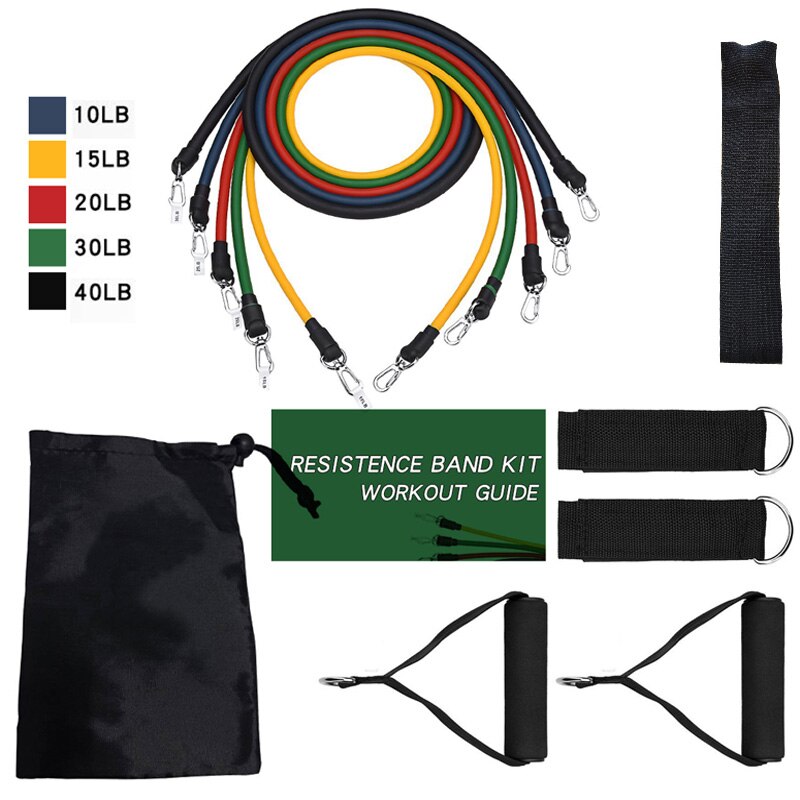 11 Piece Resistance Bands Set