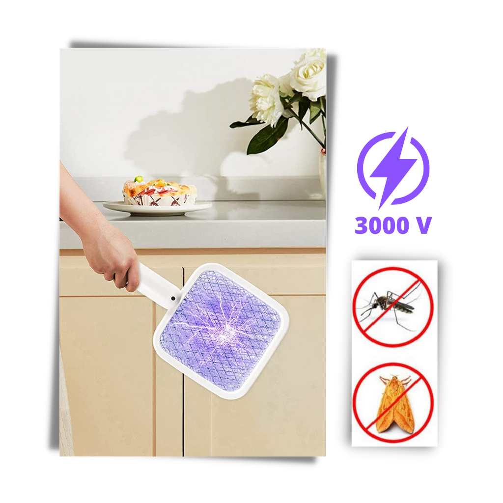 2 in 1 Electric Mosquito Killer Swatter LED Lamp