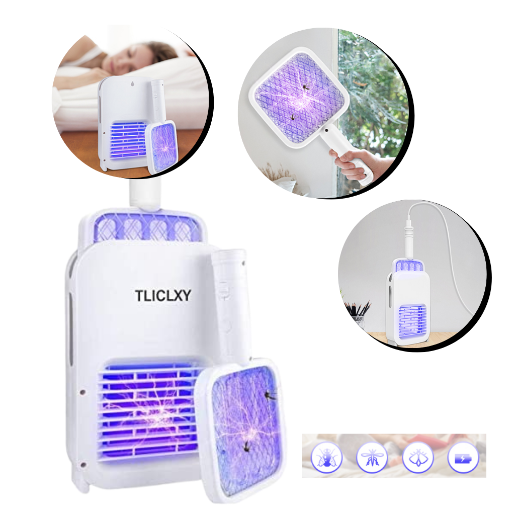 2 in 1 Electric Mosquito Killer Swatter LED Lamp