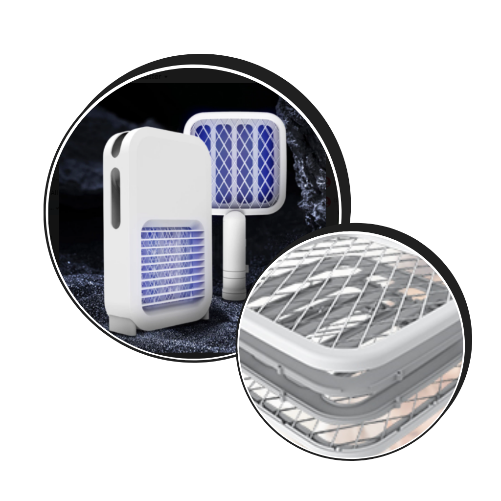 2 in 1 Electric Mosquito Killer Swatter LED Lamp