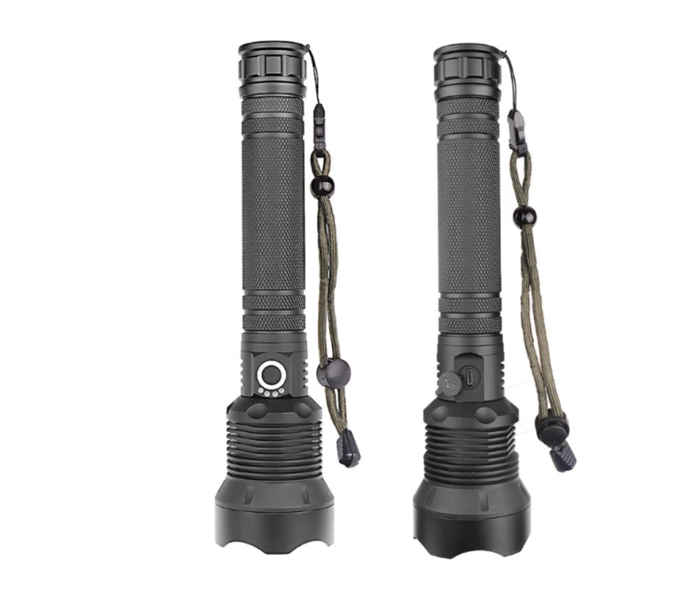 1282 LED 3 Mode USB Rechargeable Telescopic Zoom Flashlight