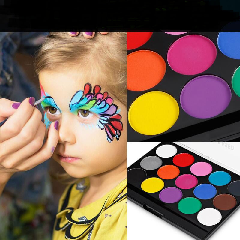 15 Colors Face Painting for Halloween Party 