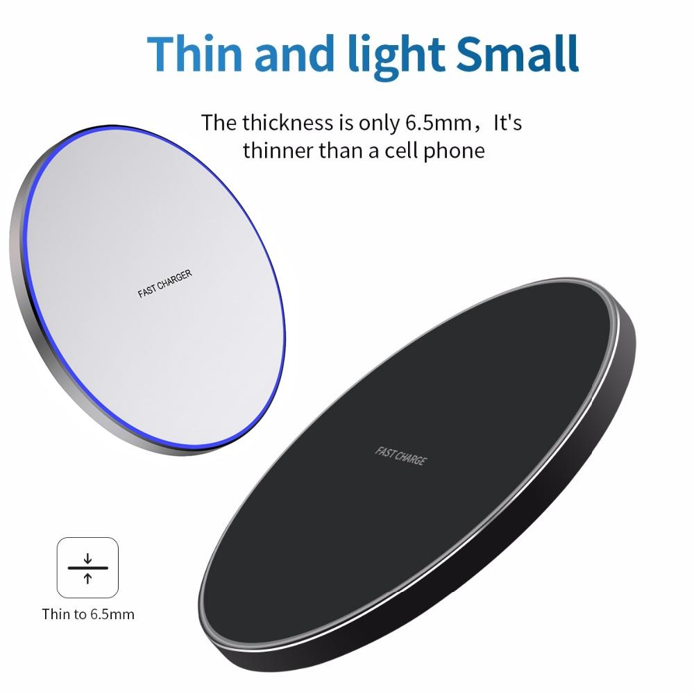 10W Fast Wireless Universal Charger For Android, Apple in White or Black