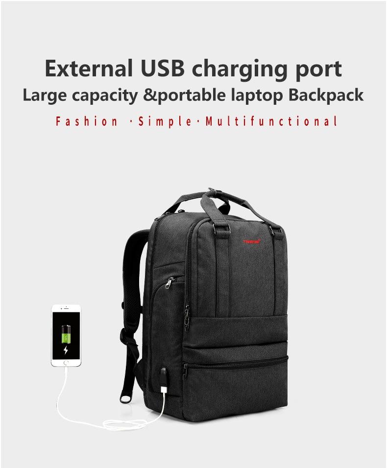 15.6 Inch Laptop Backpack with USB Charge Computer Bag for Men and Women