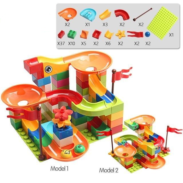 Rolling Maze Ball Track Building Blocks Toy