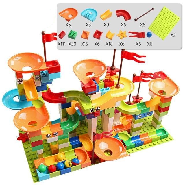 Rolling Maze Ball Track Building Blocks Toy