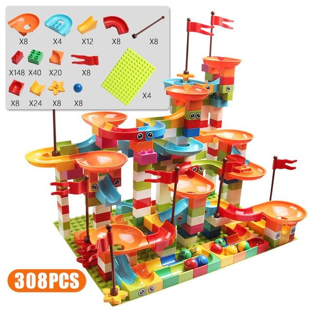 Rolling Maze Ball Track Building Blocks Toy