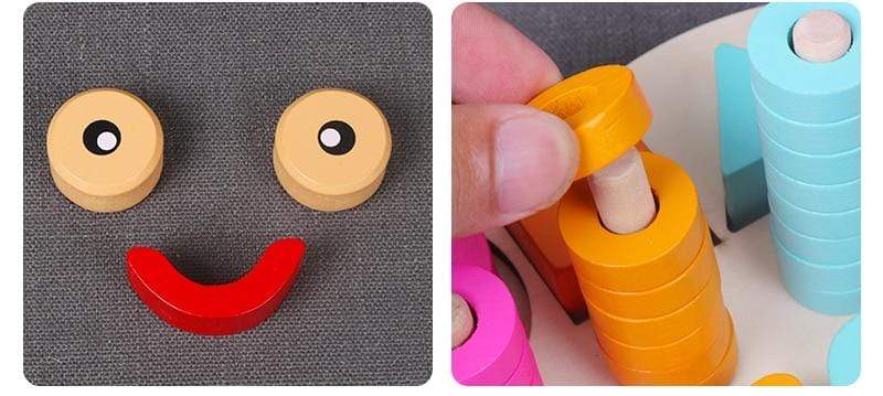 Wooden Educational Toy for Learning Shapes and Colours Count Game