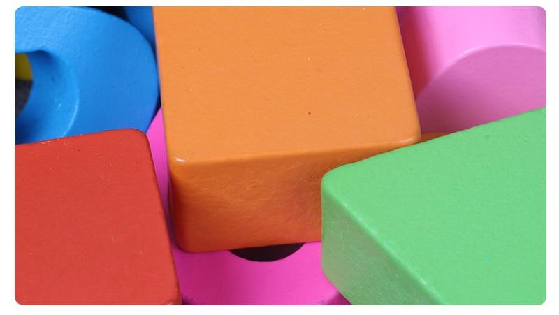 Wooden Educational Toy for Learning Shapes and Colours Count Game
