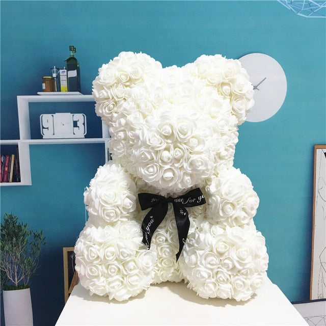 Artificial Flowers Rose Teddy Bear