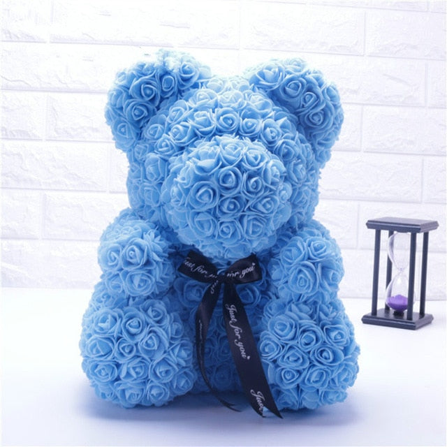 Artificial Flowers Rose Teddy Bear